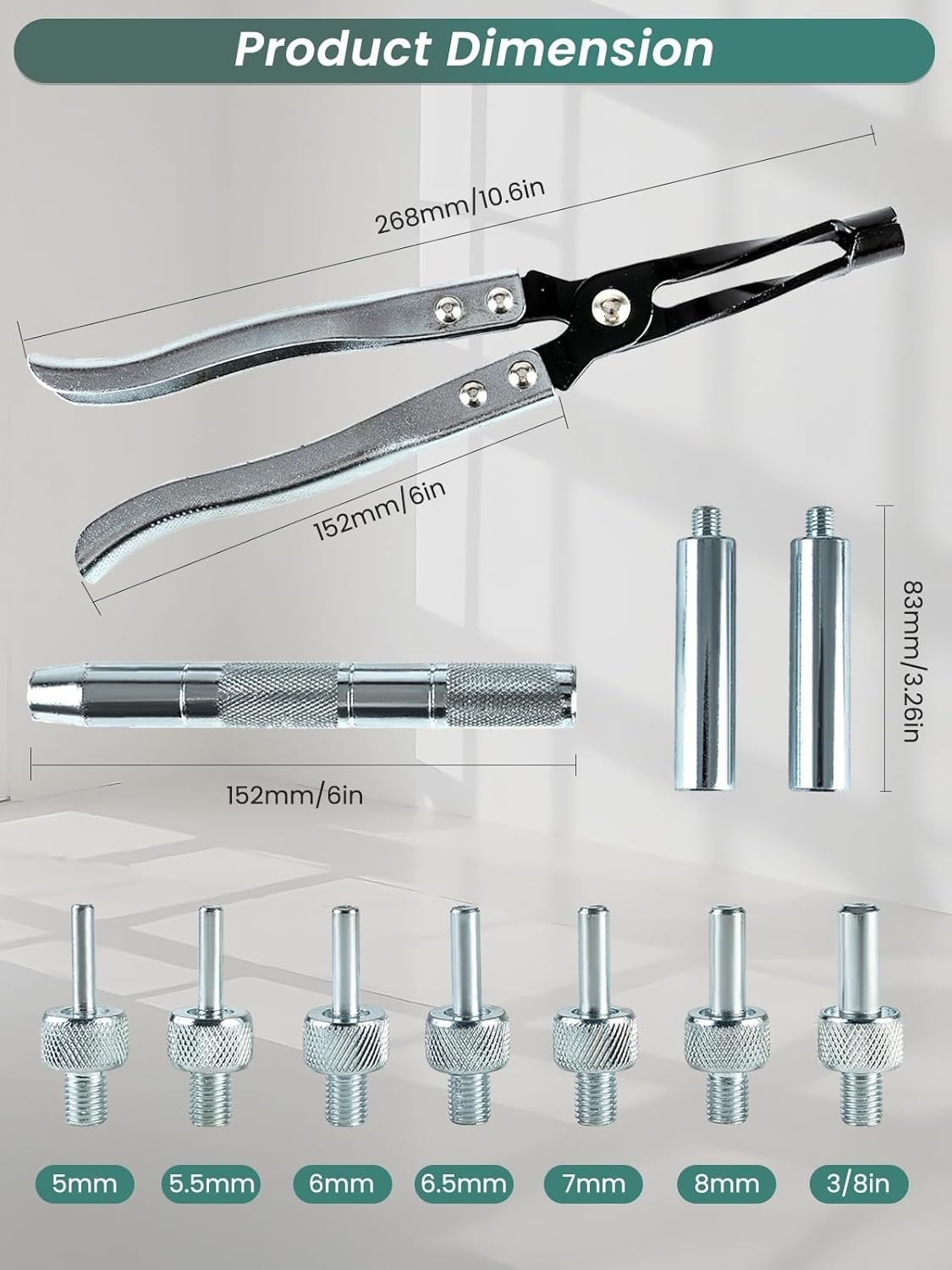 Valve Seal Installation Tool 11pcs Stem Removal and Installer...