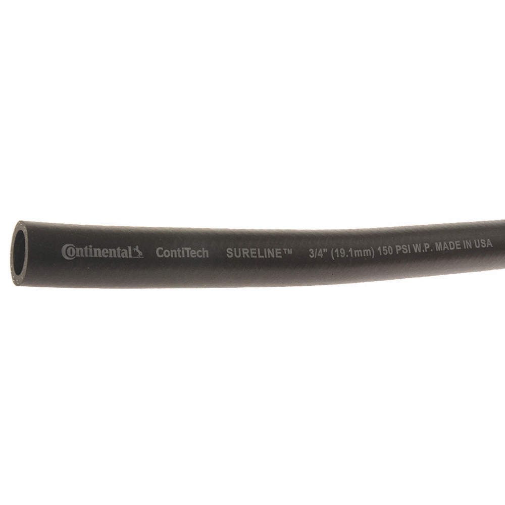 CONTINENTAL CWH075-75-G Garden Hose,3/4" ID x 75 ft.,Black 55AX05