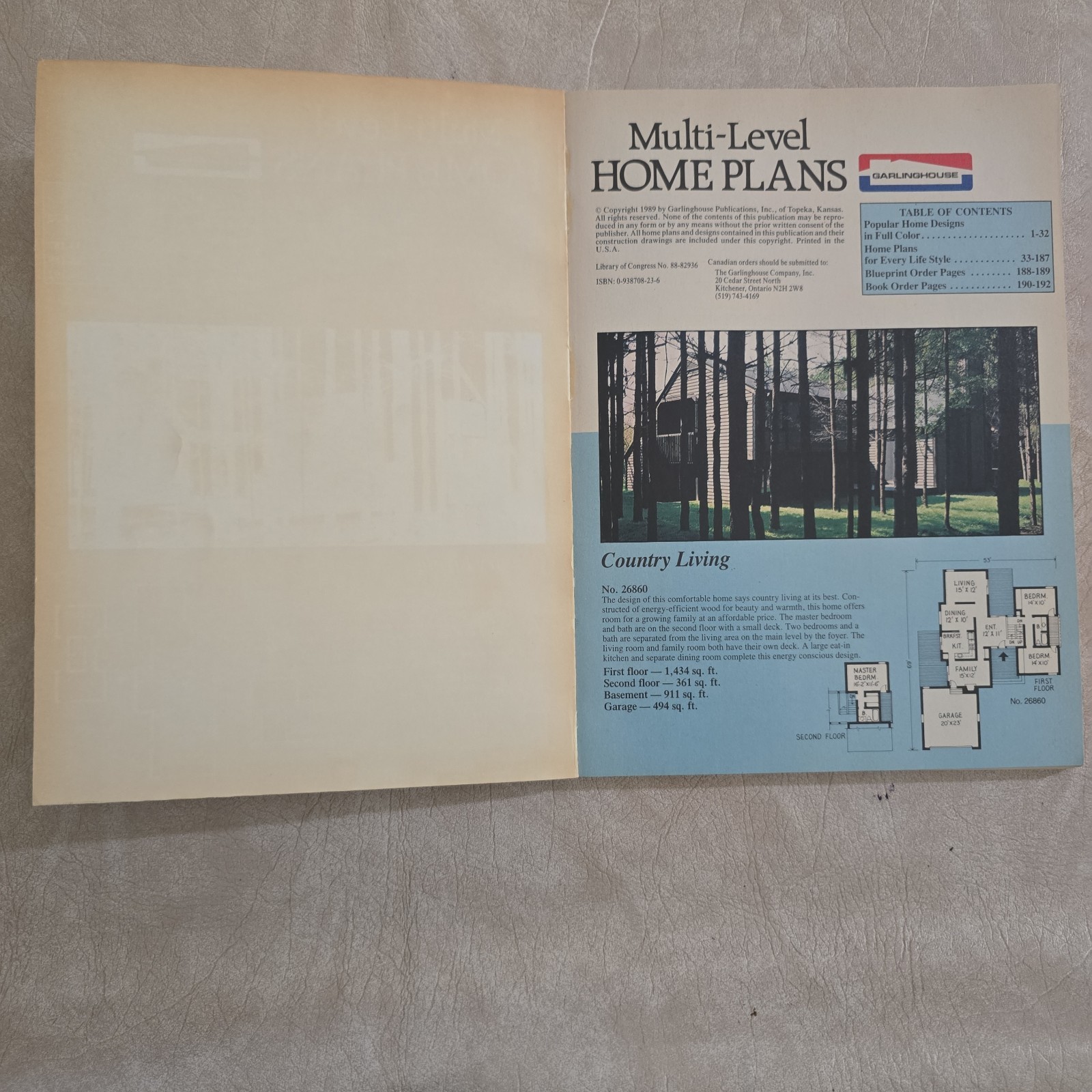 Vintage Garlinghouse Multi-Level Home Plans Catalog Split Bi-Level House Book