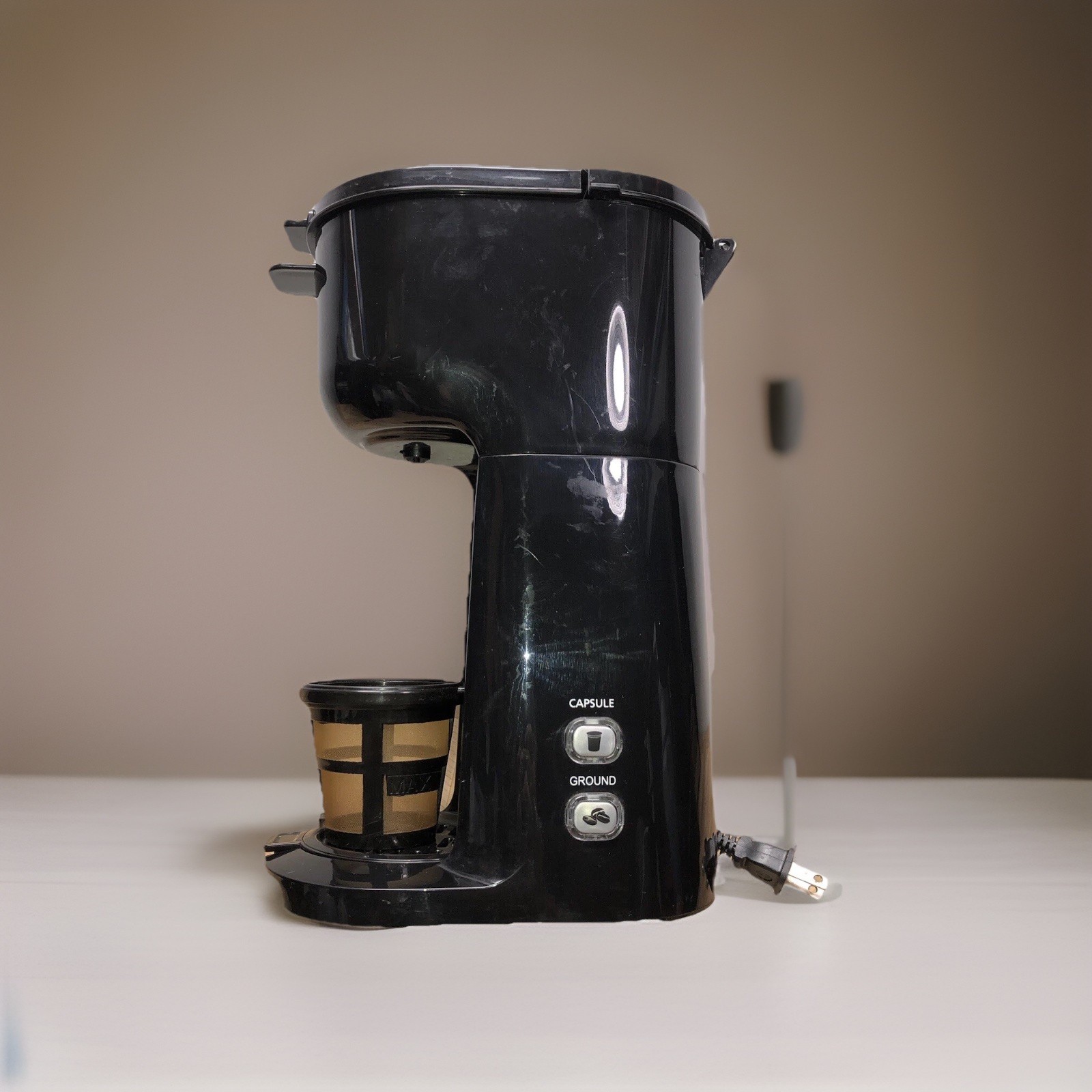 Single Serve Coffee Maker Dual Brew K Cup Capsule Ground Coffee Compact Design