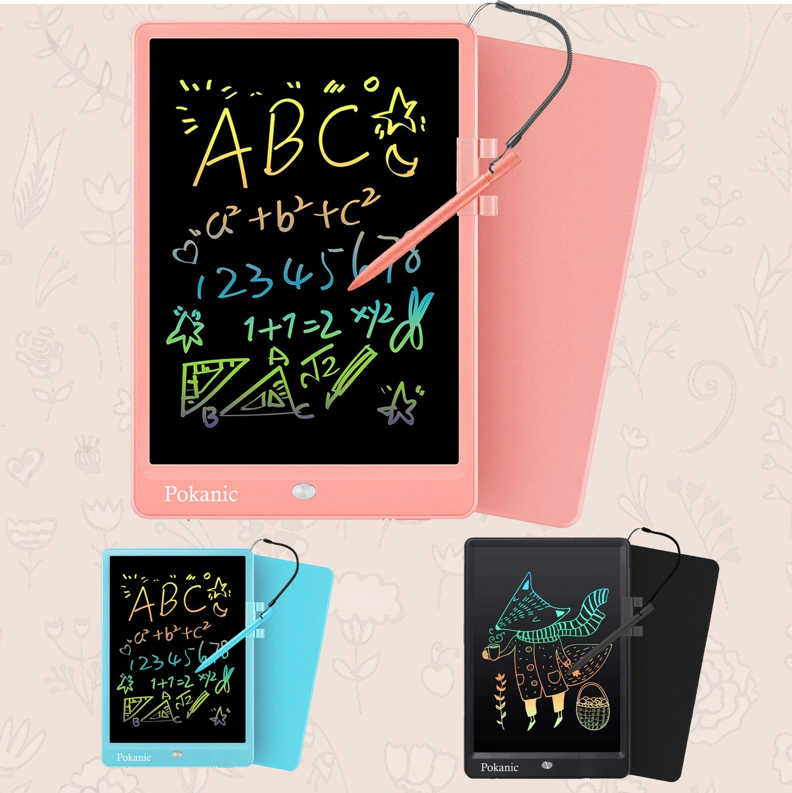 Colorful LCD 10 Inch Pad Tablet Drawing Doodle Learning Educational Writing Toy