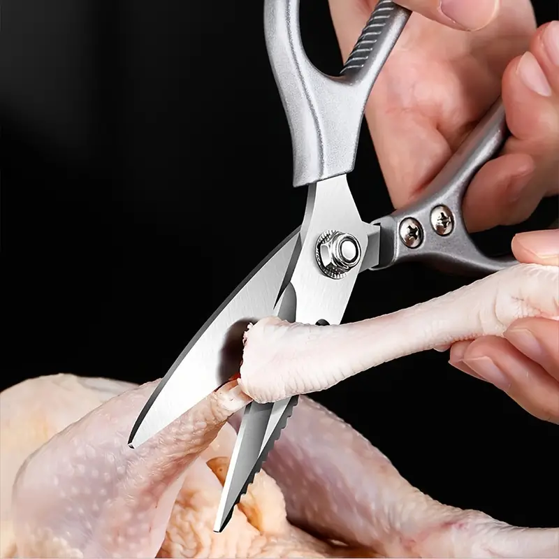 1pc Premium Stainless Steel Kitchen Scissors with Ergonomic Handle