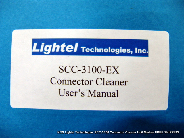 NOS Lightel Technologies SCC-3100 Connector Cleaner Unit Module FREE SHIPPING