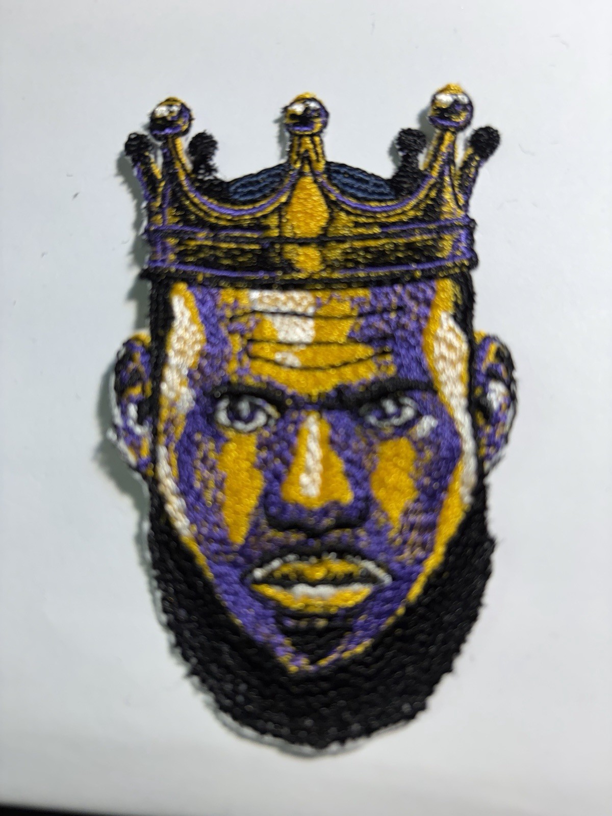 3.75 X 2.25 Inch LeBron James Icon King Embroidered Iron On Patch Made To Order
