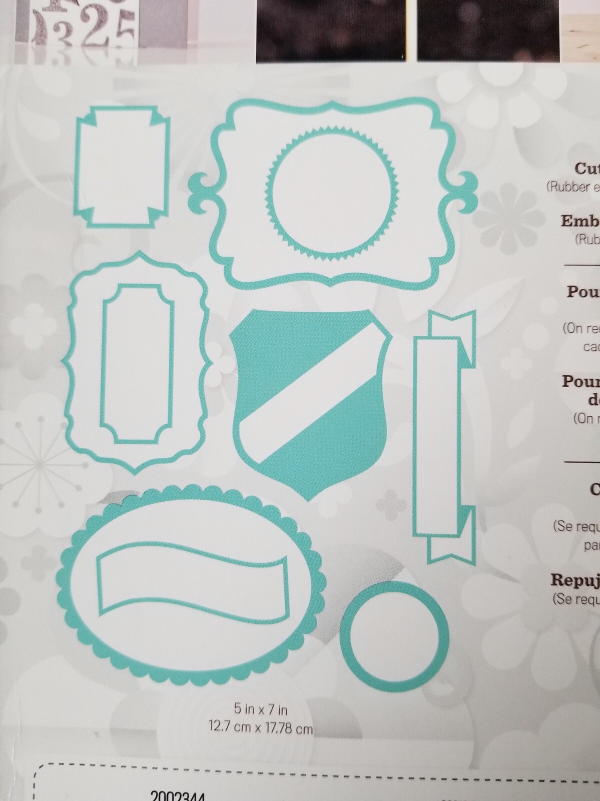 Cricut Cuttlebug LABELS & SUCH Cut & Emboss Dies~10 pcs Set~ Scrapbooking, Cards