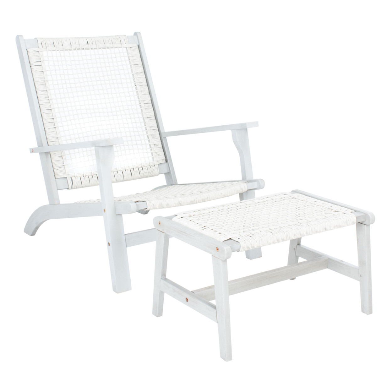 SAFAVIEH Outdoor Collection Chantelle Set | Grey / Grey |
