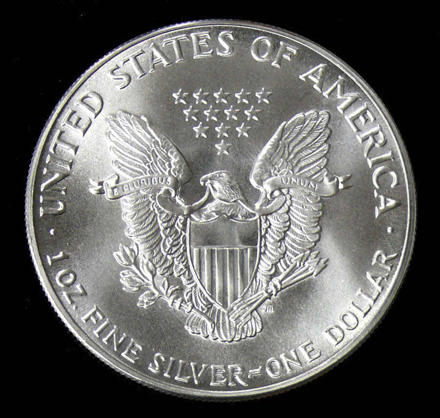 1986 KEY DATE FIRST YEAR BRILLIANT UNCIRCULATED AMERICAN SILVER EAGLE
