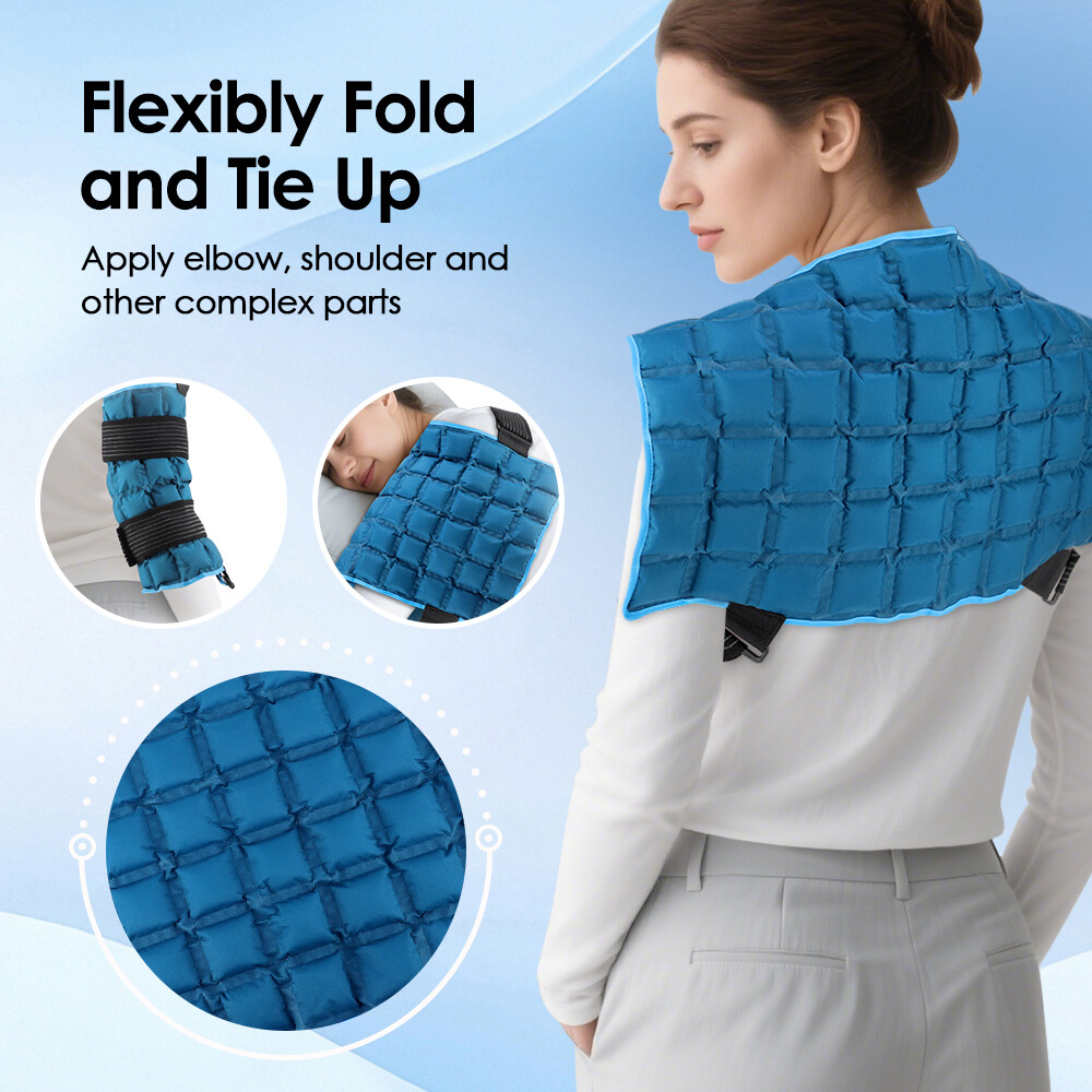 Large Gel Ice Pack for Injuries Reusable Flexible Hot Cold Therapy Compress USA