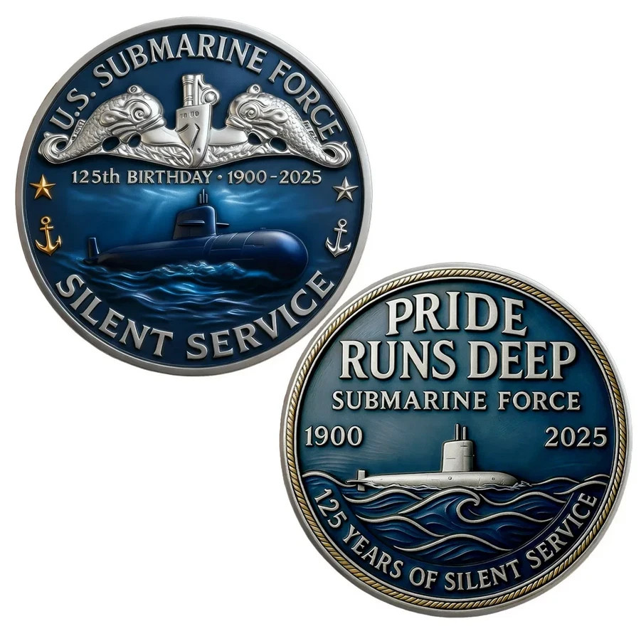 Navy U.S Submarine Force Anniversary Challenge Coin Collectable Military 1-pc