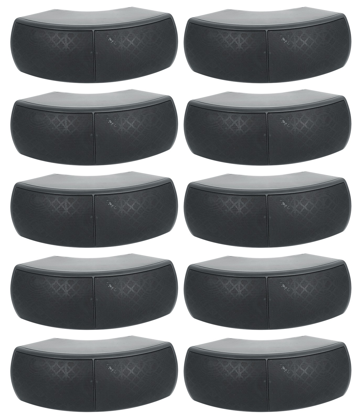 10) Rockville WET-D4 Black Indoor/Outdoor Commercial/Restaurant/Bar 70V Speakers