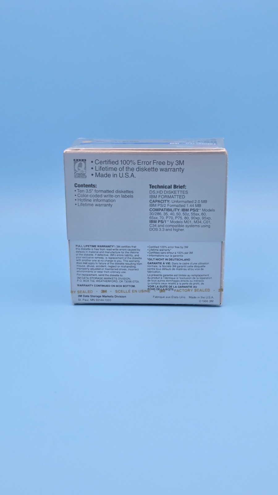 3M Imation IBM Formatted High Density 3.5" Floppy Diskettes COLOR YELLOW