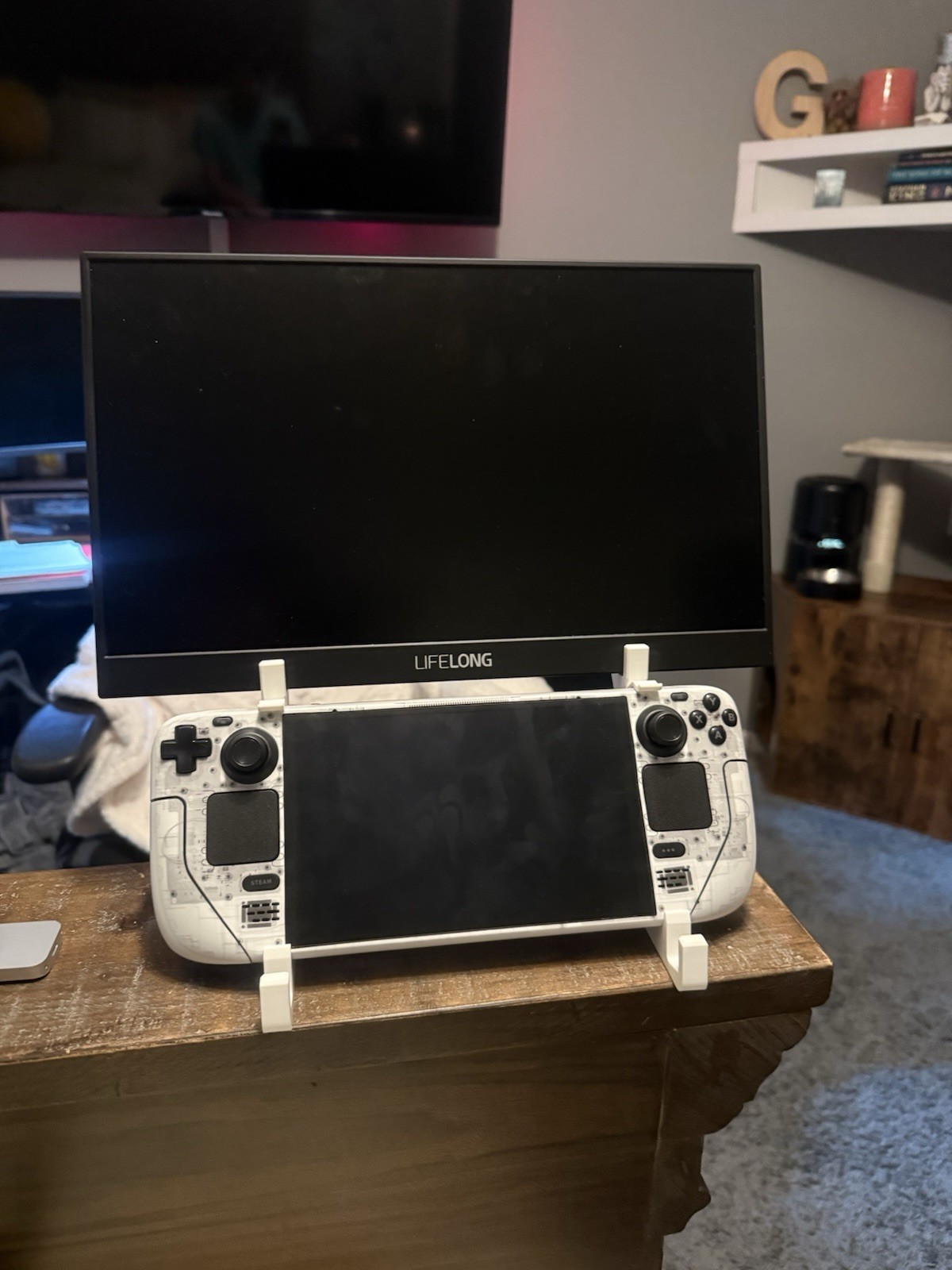 Steam deck Portable Monitor Stand combo