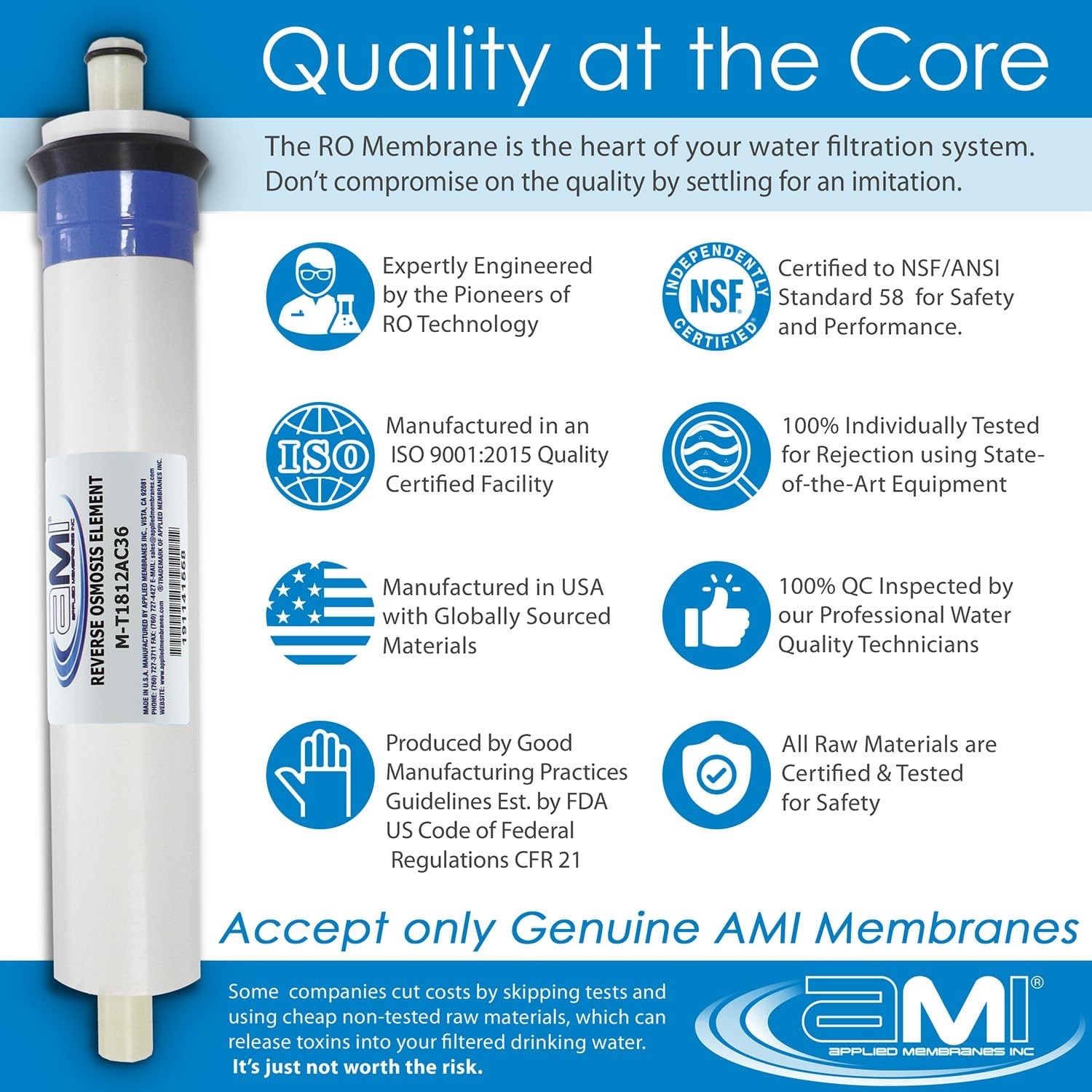 Applied Membranes Inc Replacement Filter Set for Culligan AC-30 RO System - I...