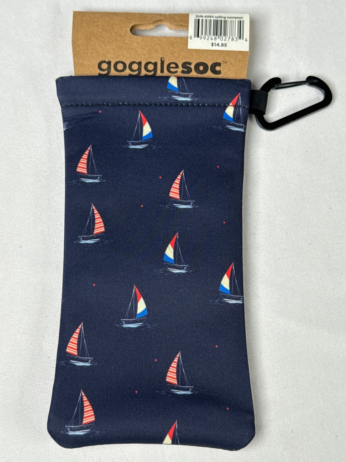 New Gogglesoc Sailing Sunnysoc Sunglass Pouch w/ Clip – Boats Print