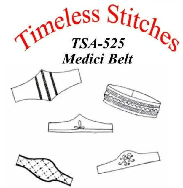 MEDICI BELTS & CUMMERBUNDS Timeless Stitches Sewing Pattern TSA-525