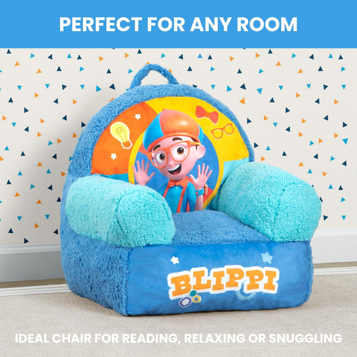 - Blippi Cozee Buddy Kids Chair, Blue