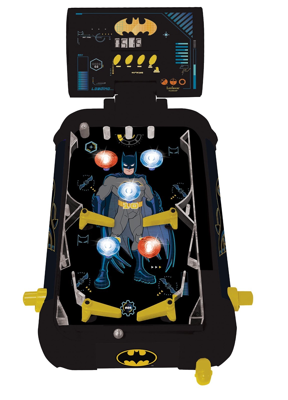 Electronic Pinball Machine - Batman Theme, Fun Sounds & Lights, 5 Obstacles, Bat