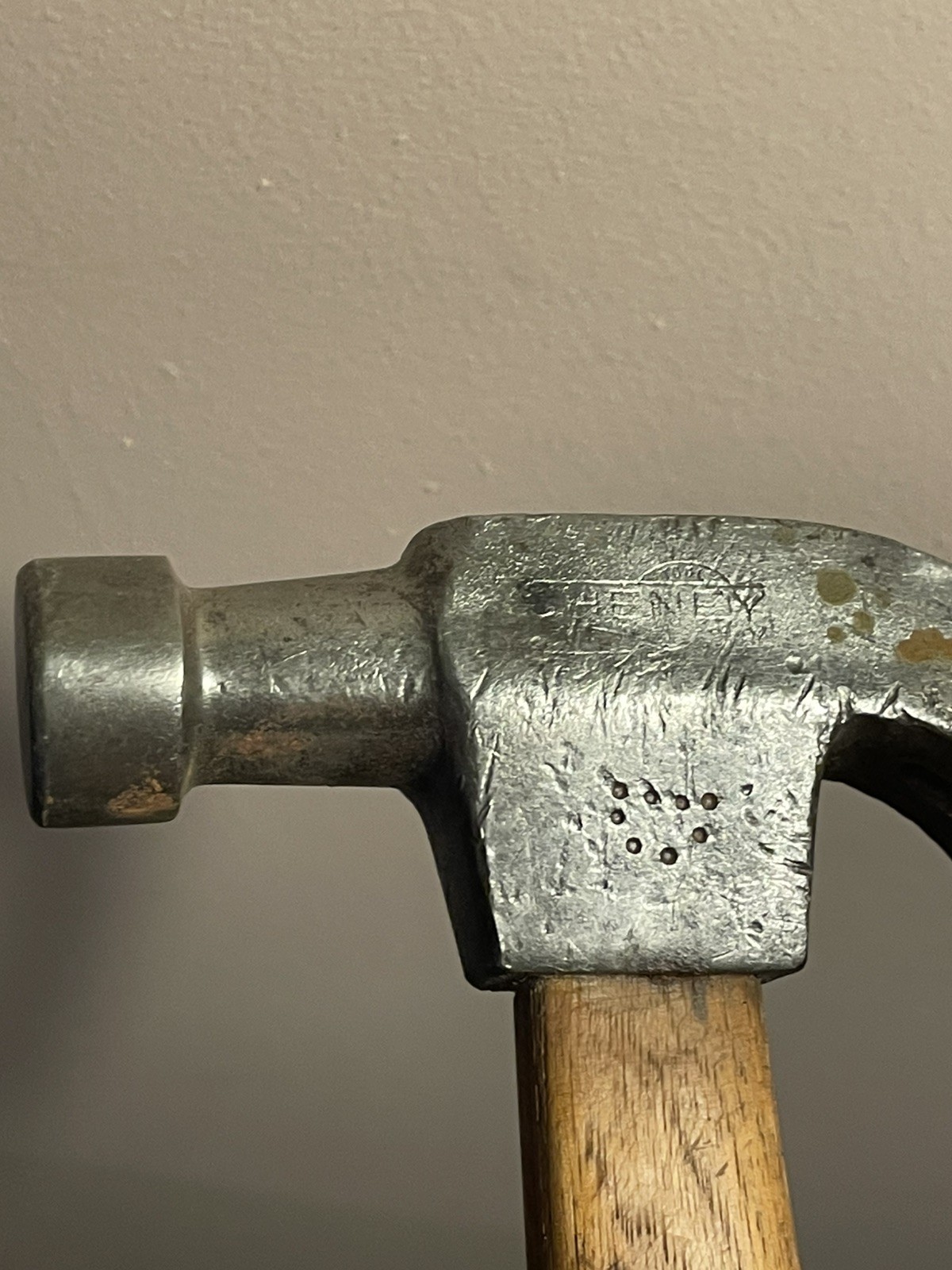 VINTAGE STANLEY or Chaney Tool HICKORY 14” CLAW HAMMER ~ 1lb 12 oz