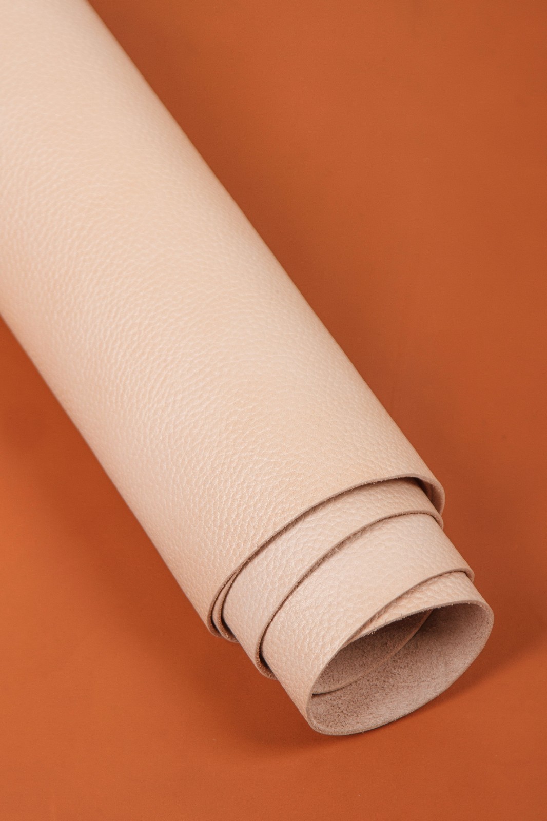 Cream Poudre Full Grain Cowhide Leather, 0.8-1.2mm (2-3oz) Soft Genuine Leather