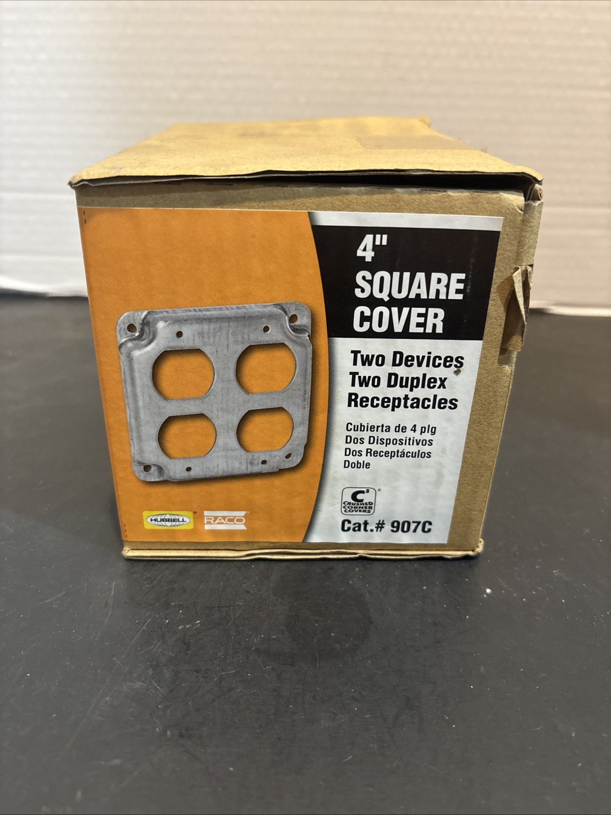 RACO Hubbell Electrical PROD 907C Square Cover, 4" Box of 10 NOS