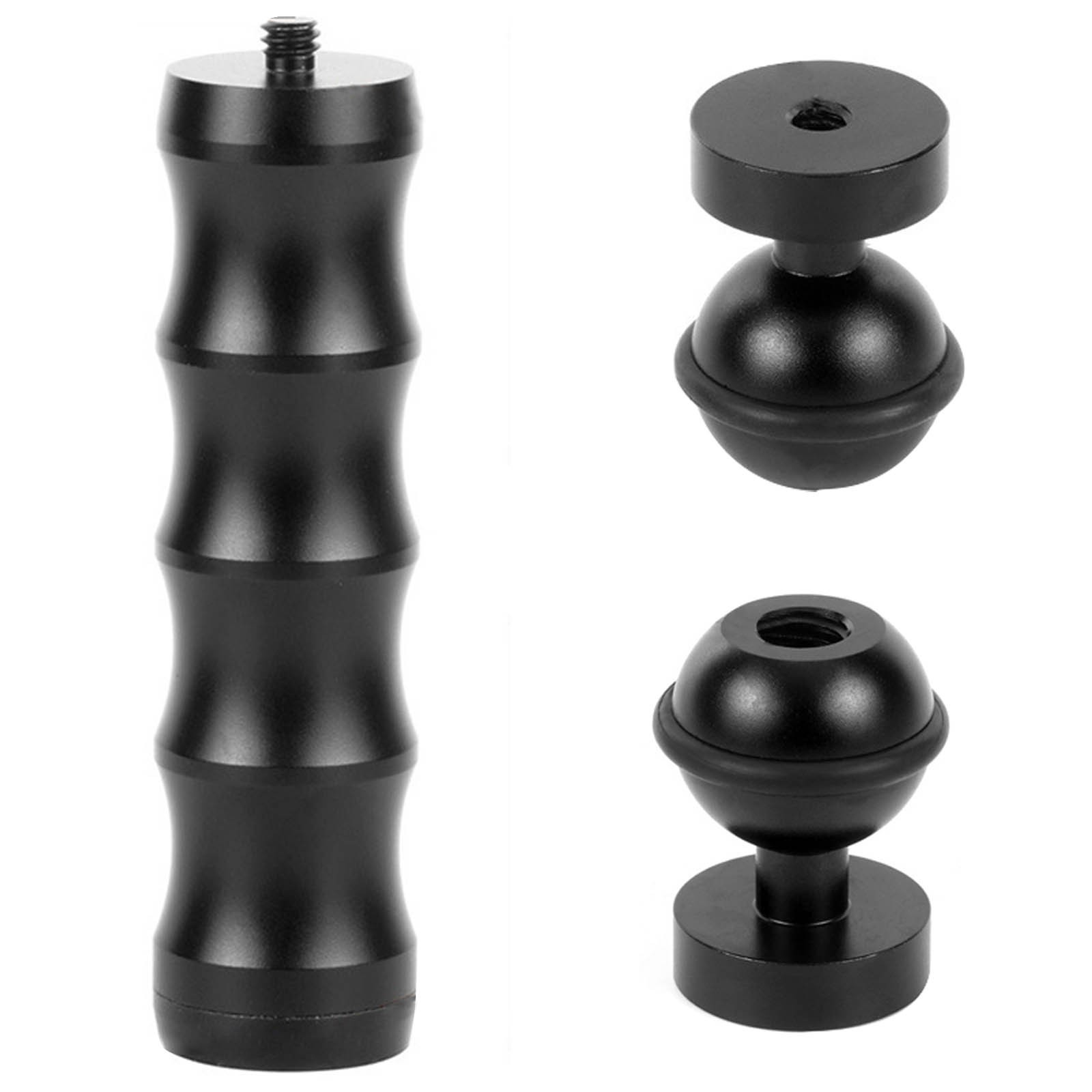 Aluminum Alloy 1/4" Screw with 25mm/1" Ball Head Camera Handle Grip Stabilizer