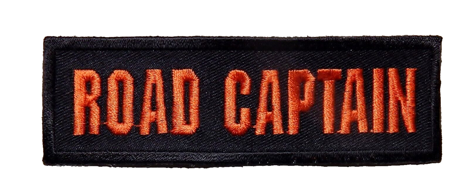 MOTORCYCLE BIKER PATCH Road Captain Vintage 4" x 1-1/4" Small Embroidered Sew-on