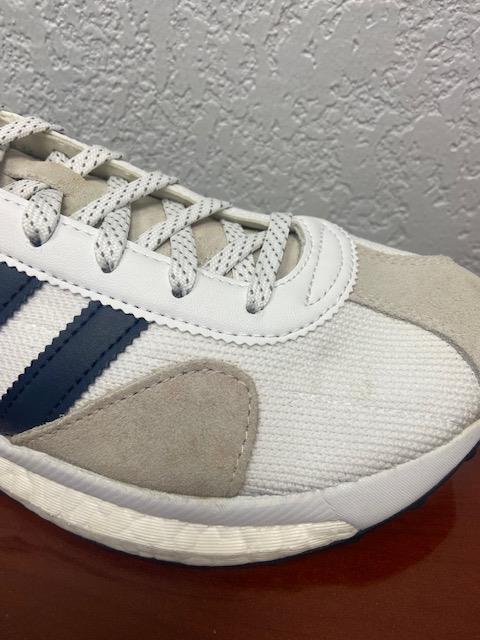 [FZ0551] Mens Adidas Tokio Solar HM White Navy Black Sneaker - Discoloring
