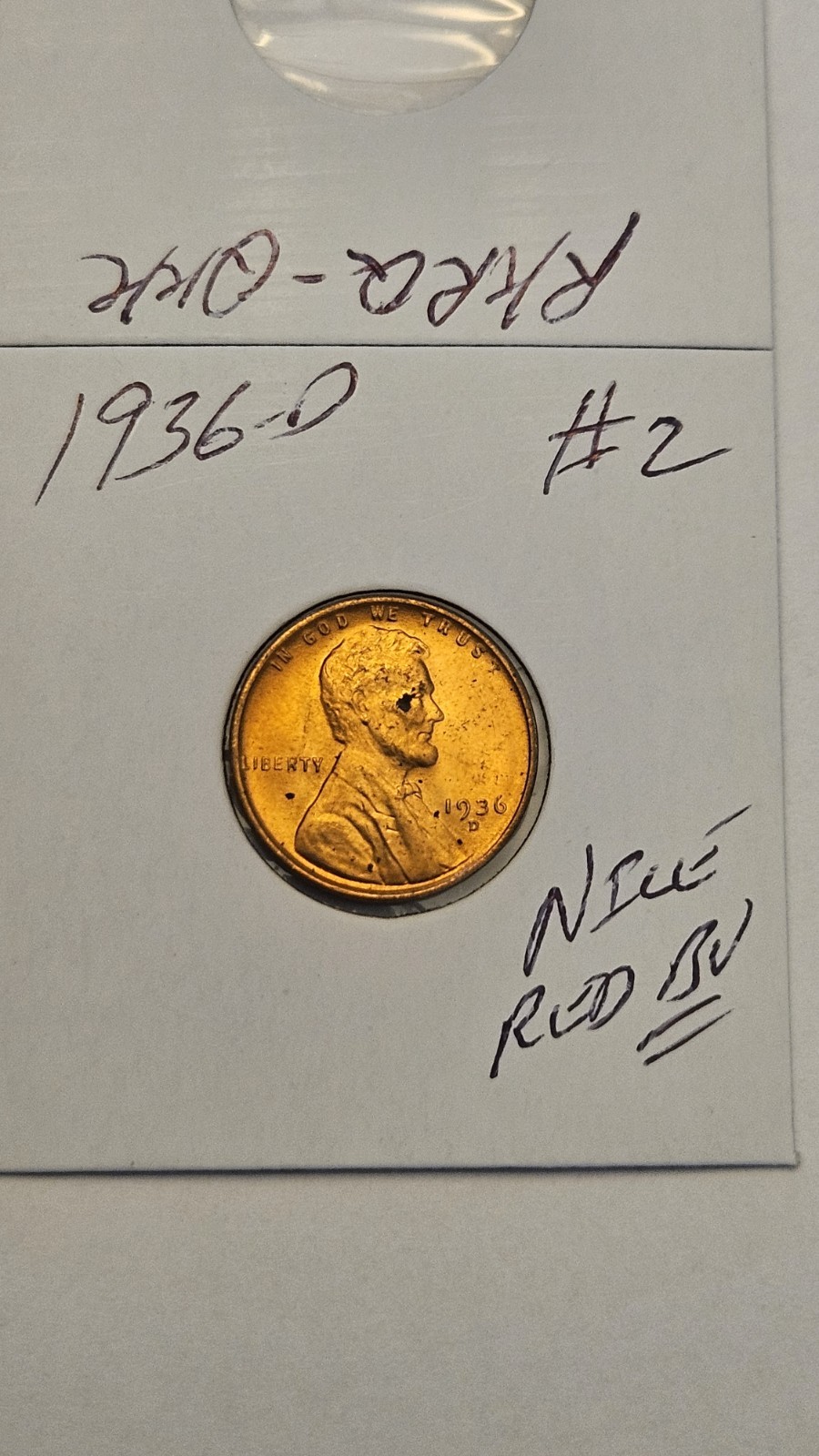 wheat penny 1936D NICE RED BU 1936-D LOT #2 LINCOLN CENT GREAT FIRE RED UNC