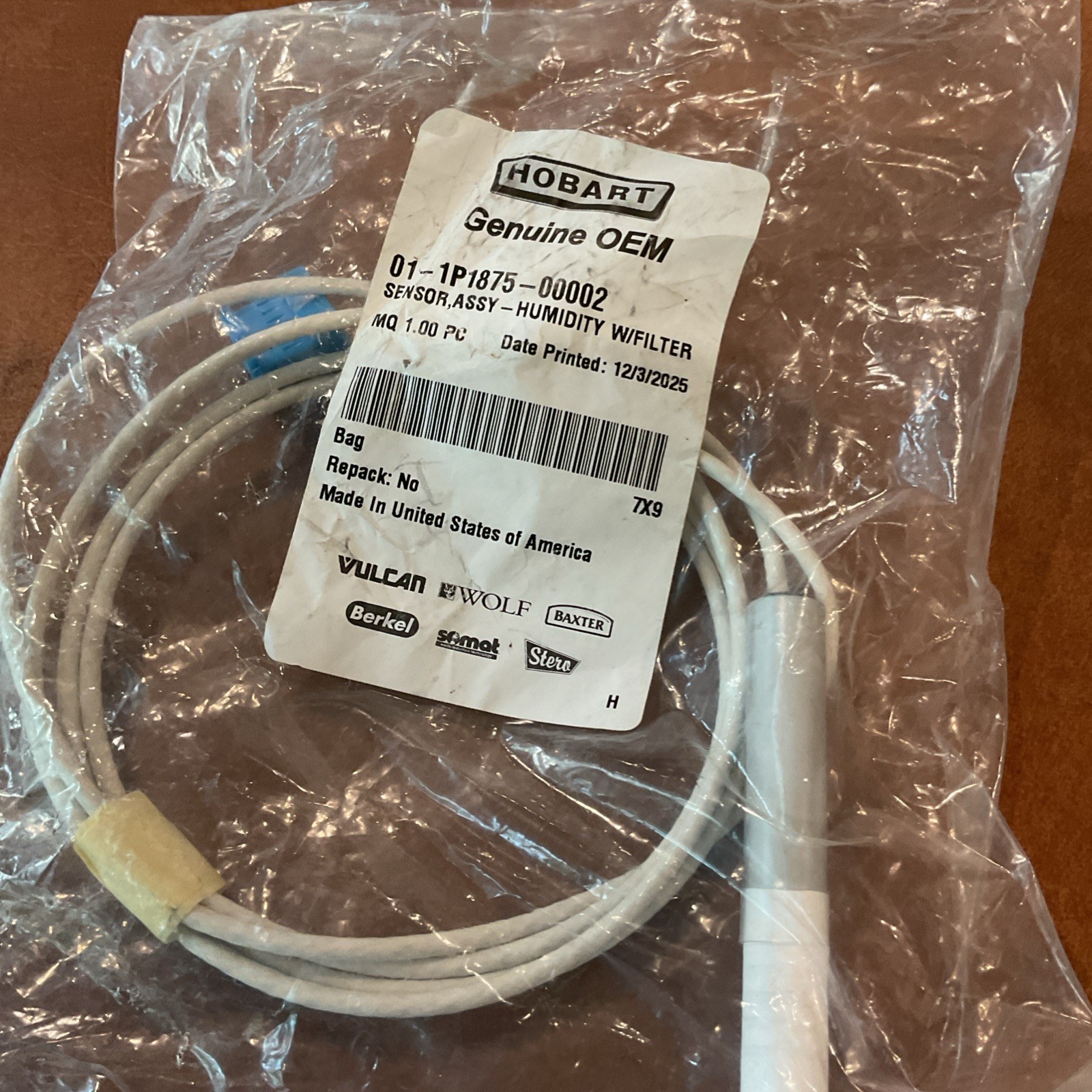 Baxter 01-1P1875-00002 Humidity Sensor Assembly with Filter