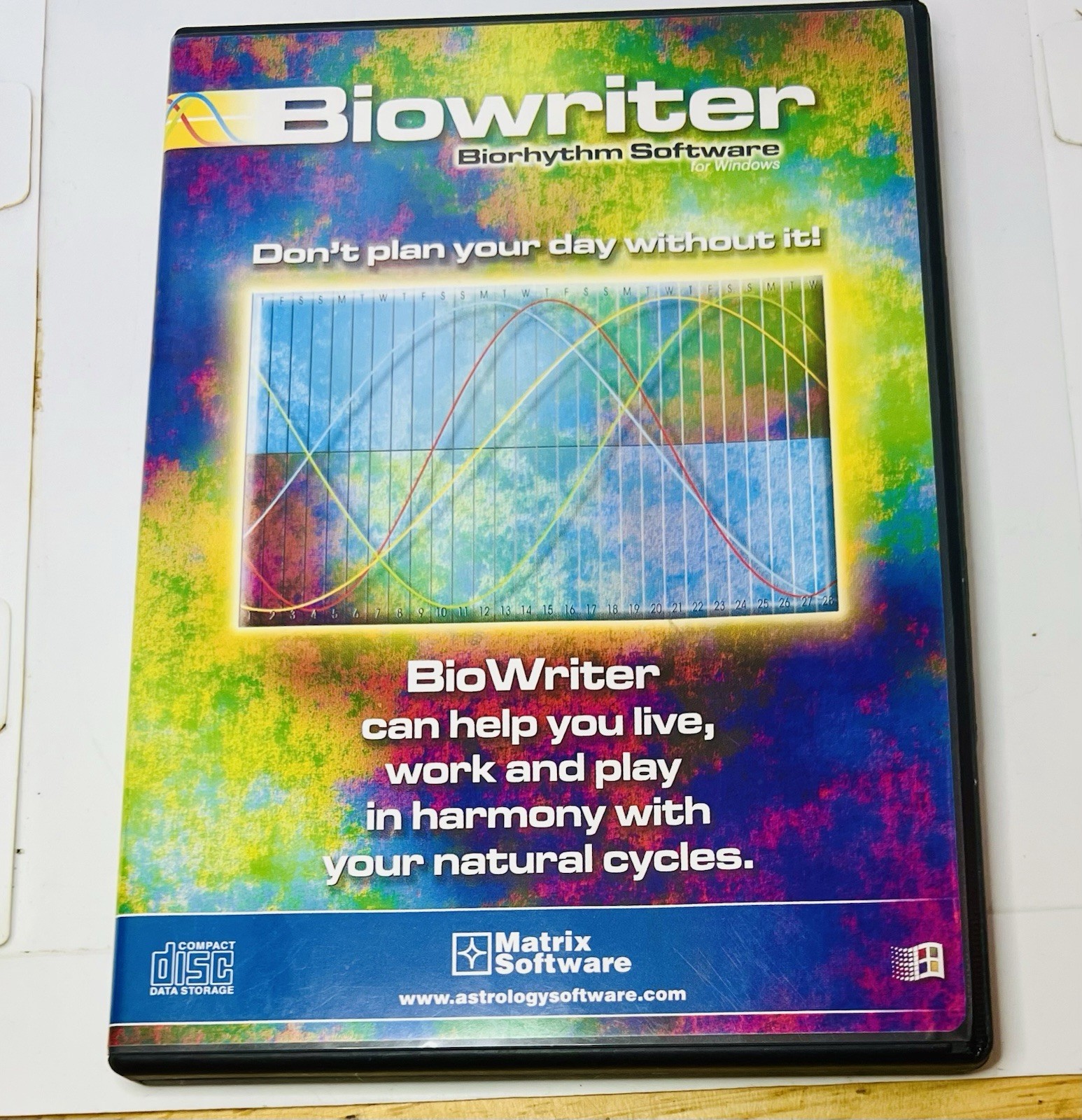 Biowriter Biorhythms: Astrology Software By Matrix Software. CD