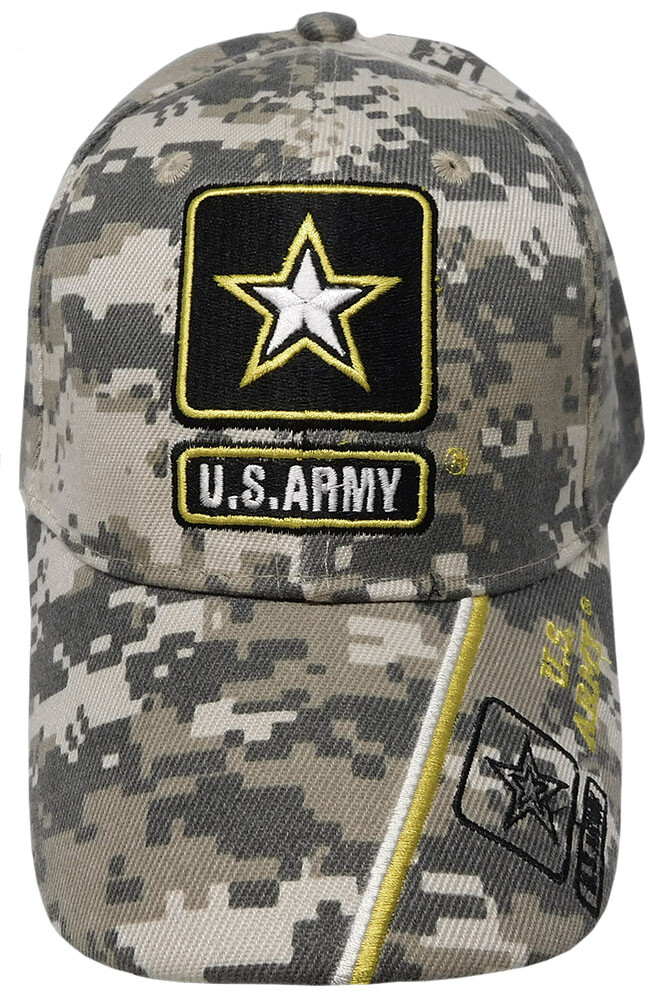 US ARMY STAR EMBLEM EMBROIDERED BASEBALL CAP HAT ACU CAMO OFFICIALLY LICENSED