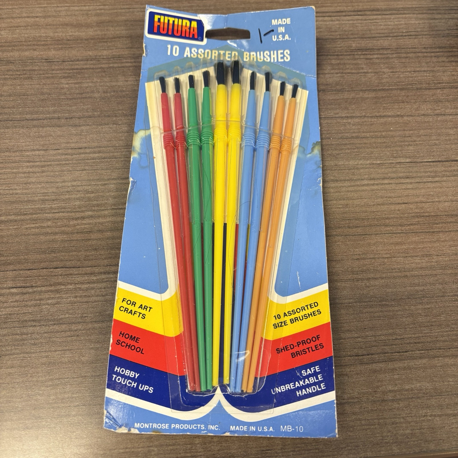 Vintage Futura 10 Count Paint Brushes Made In USA