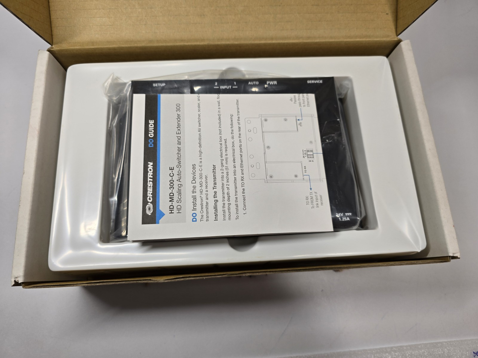 Crestron HD-RX-201-C-E MultiFormat Switch & Receiver HDMI over CATx NEW OPEN BOX