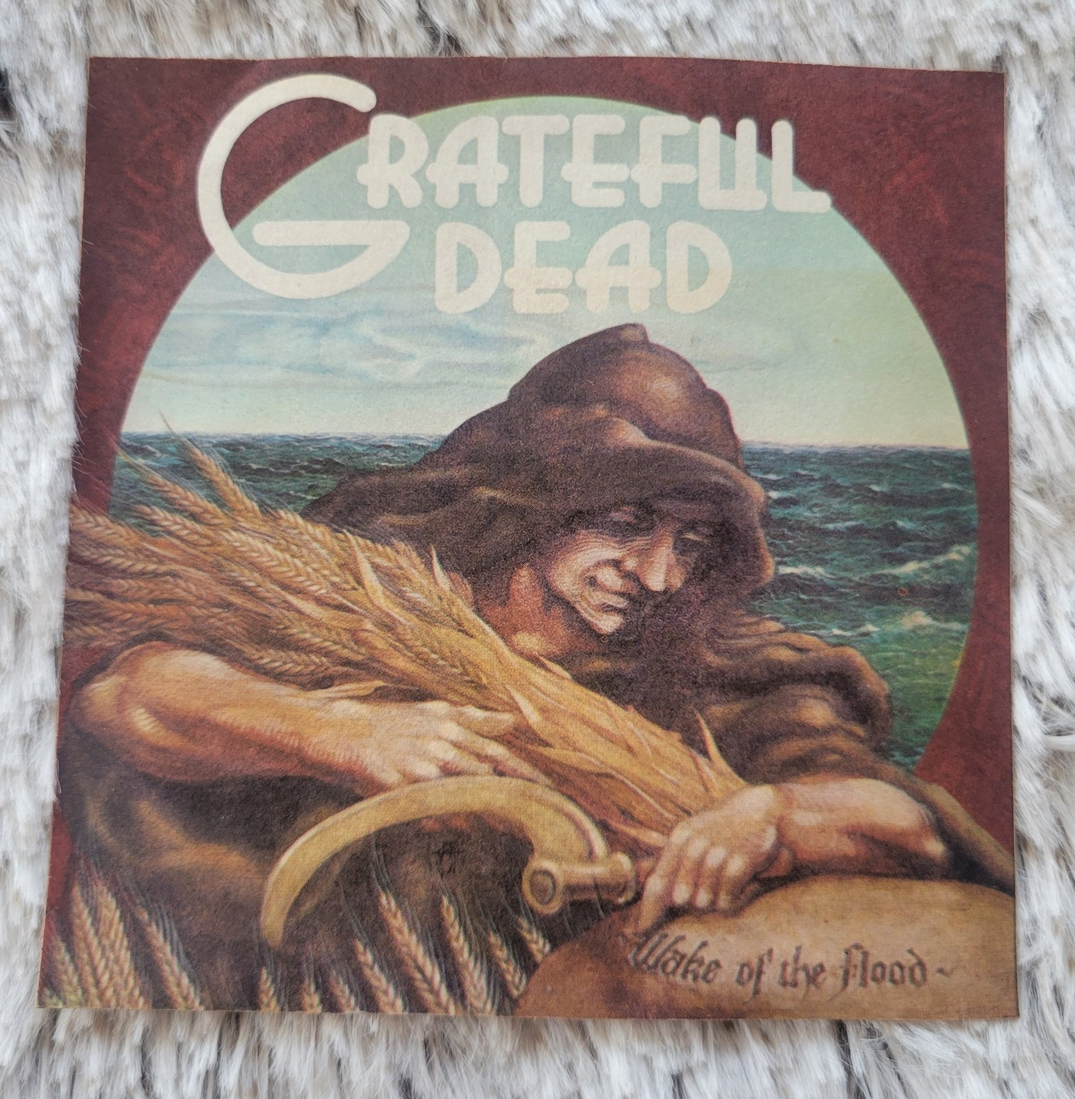 GRATEFUL DEAD Promotional Vintage Sticker Decal WAKE OF THE FLOOD Unused 1973