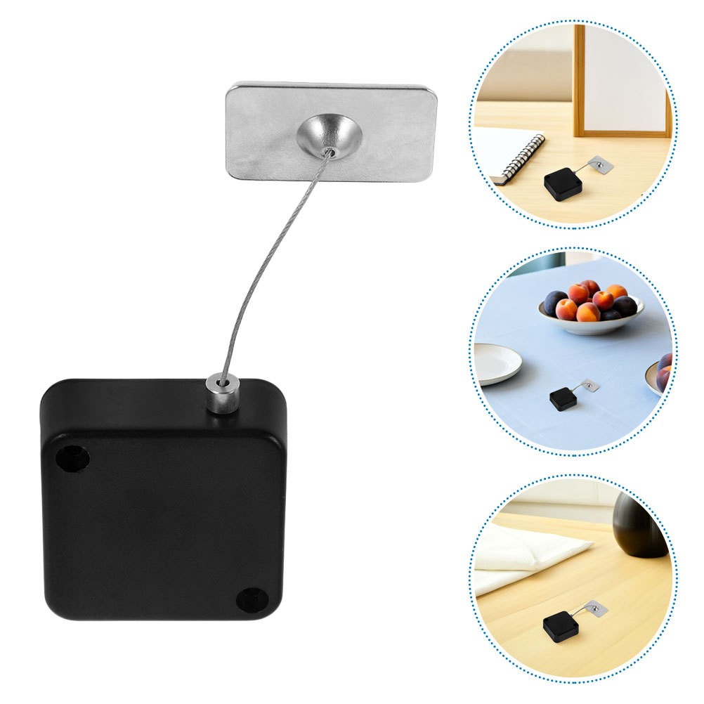 4 Pcs Retractable Security Cable Tv Remote Tether Anti-theft Wire Lock for