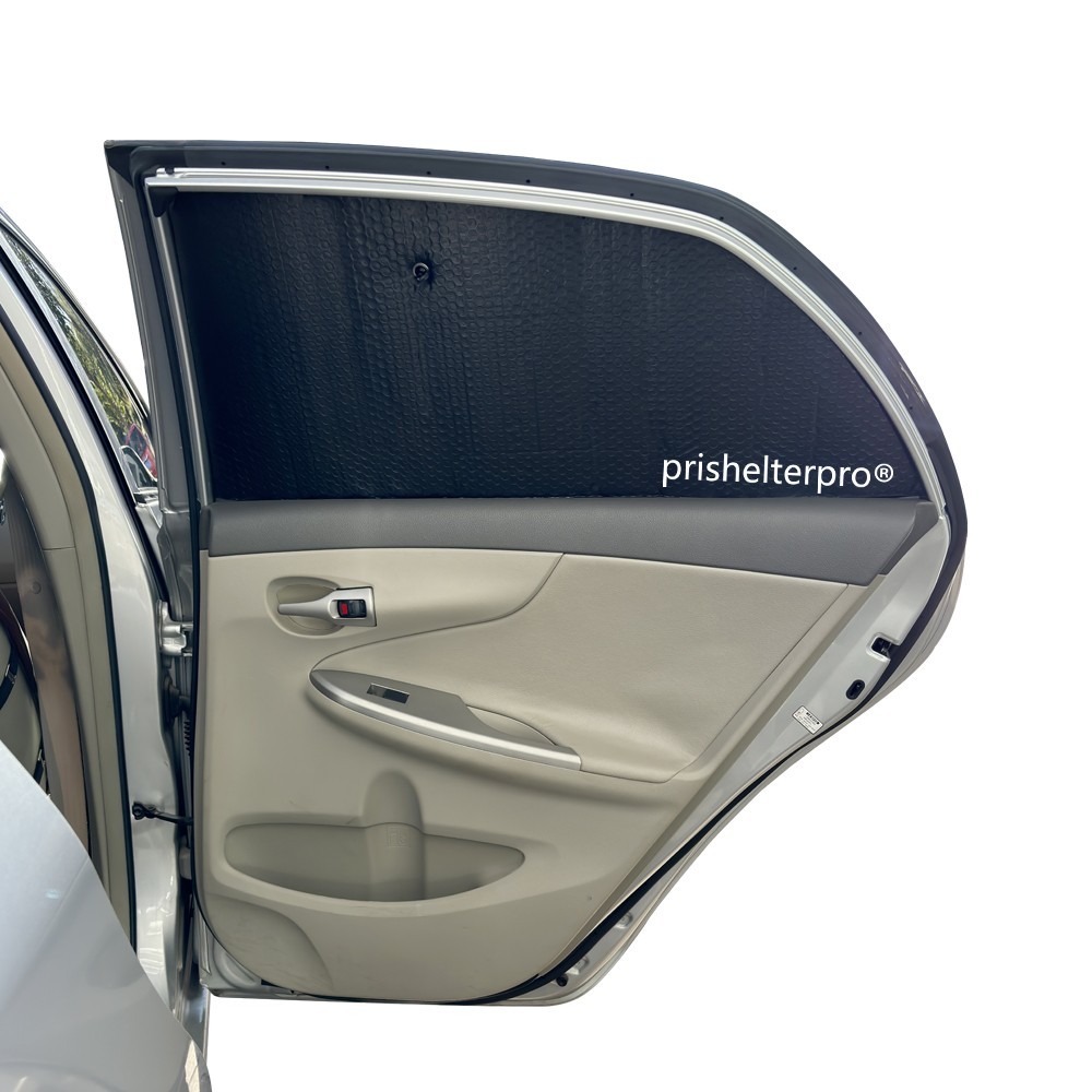Fit For Corolla 2009-2013 Side Window Black Silver Camp Privacy Sunshade 4pcs