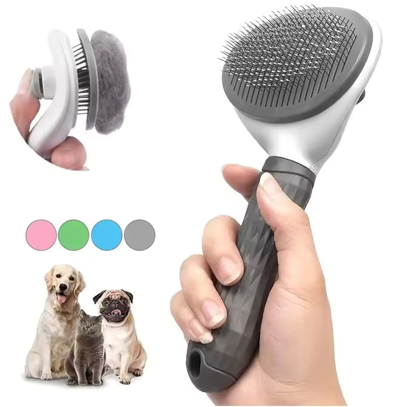 Dog Brush Cat Comb Self Cleaning Pet Hair Remover Brush For Dogs Cats Grooming