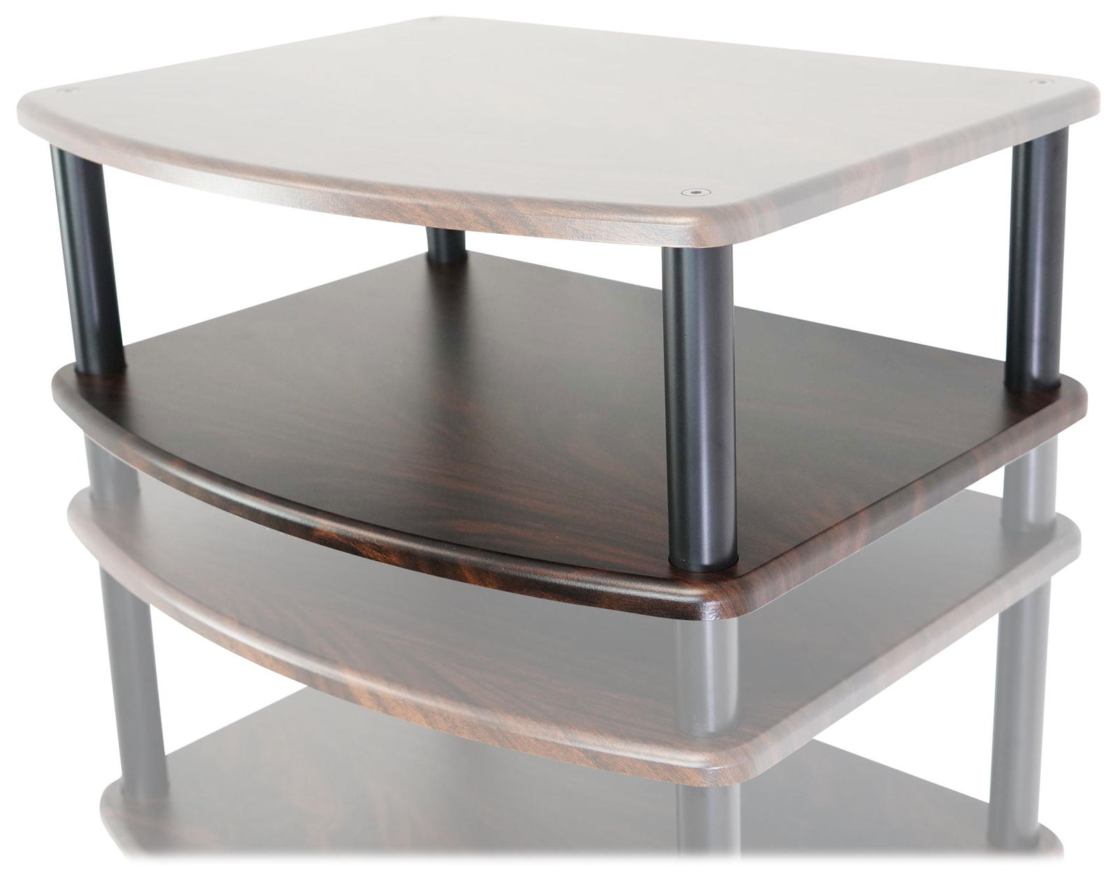 Rockville SHELF FOR FLX DARK WOOD Add-On Shelf + Tubes For FLX