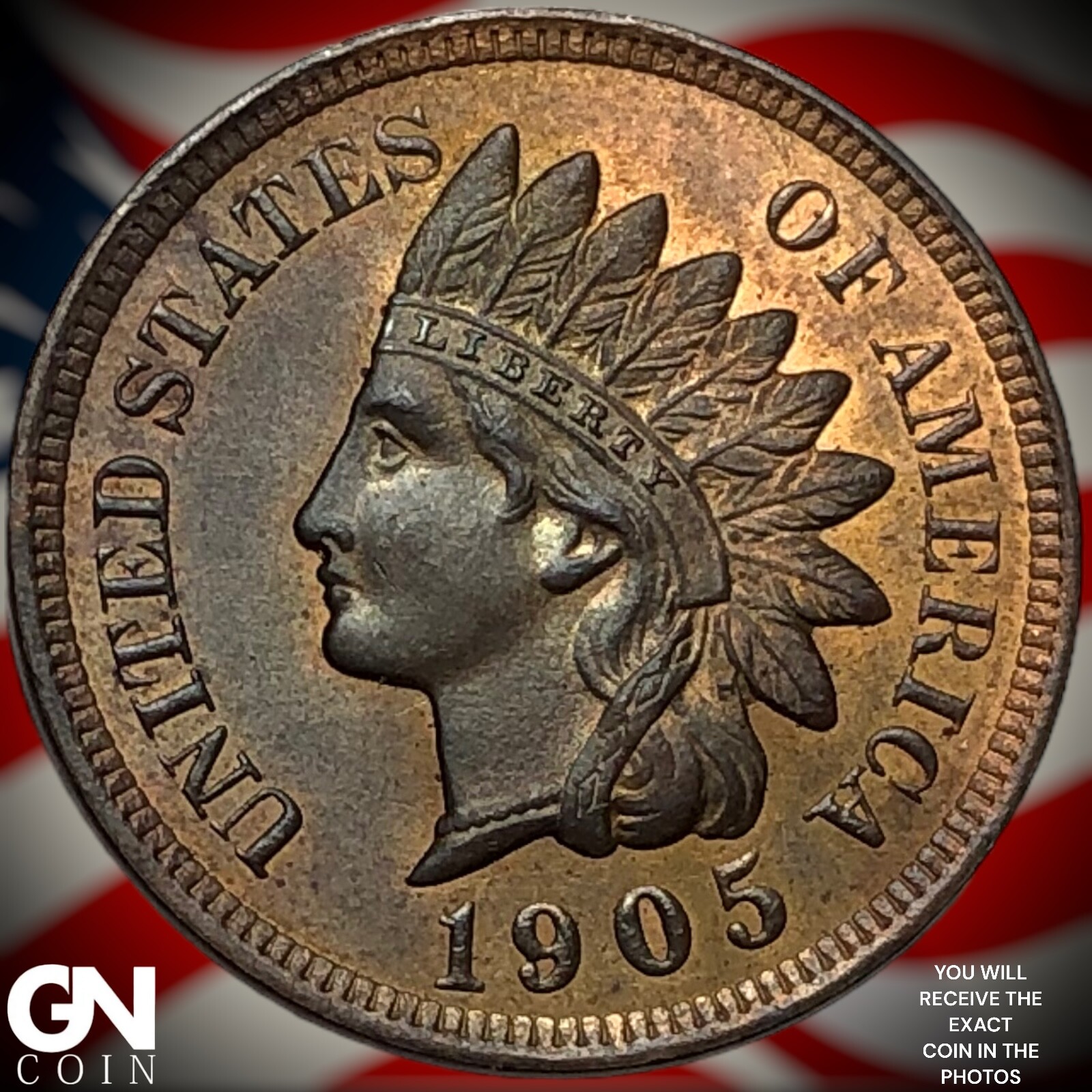 1906 Indian Head Cent Penny X9896