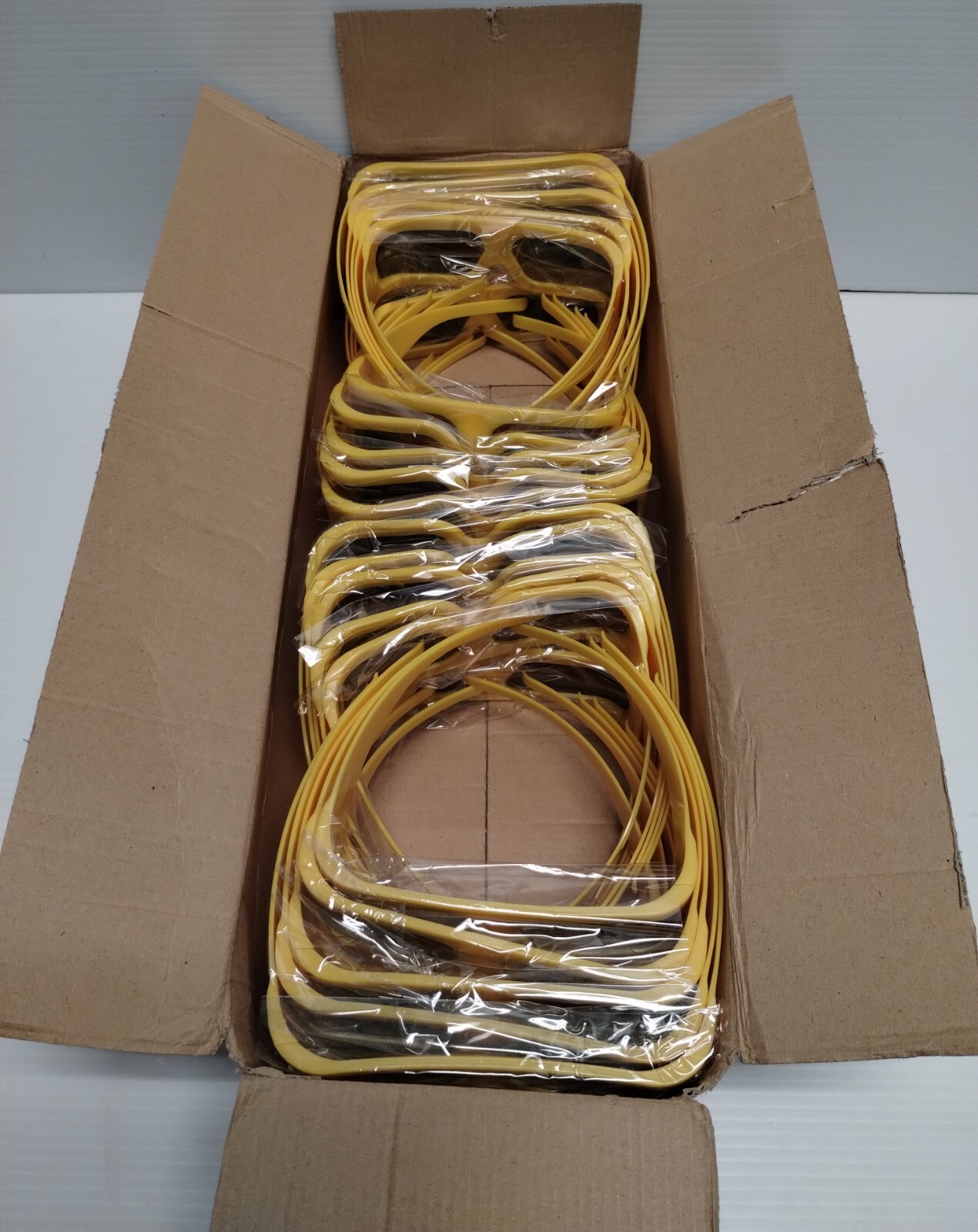 40 Pair New 4D 3-D Glasses Home Theater TV Yellow Plastic Quick Ship US Seller
