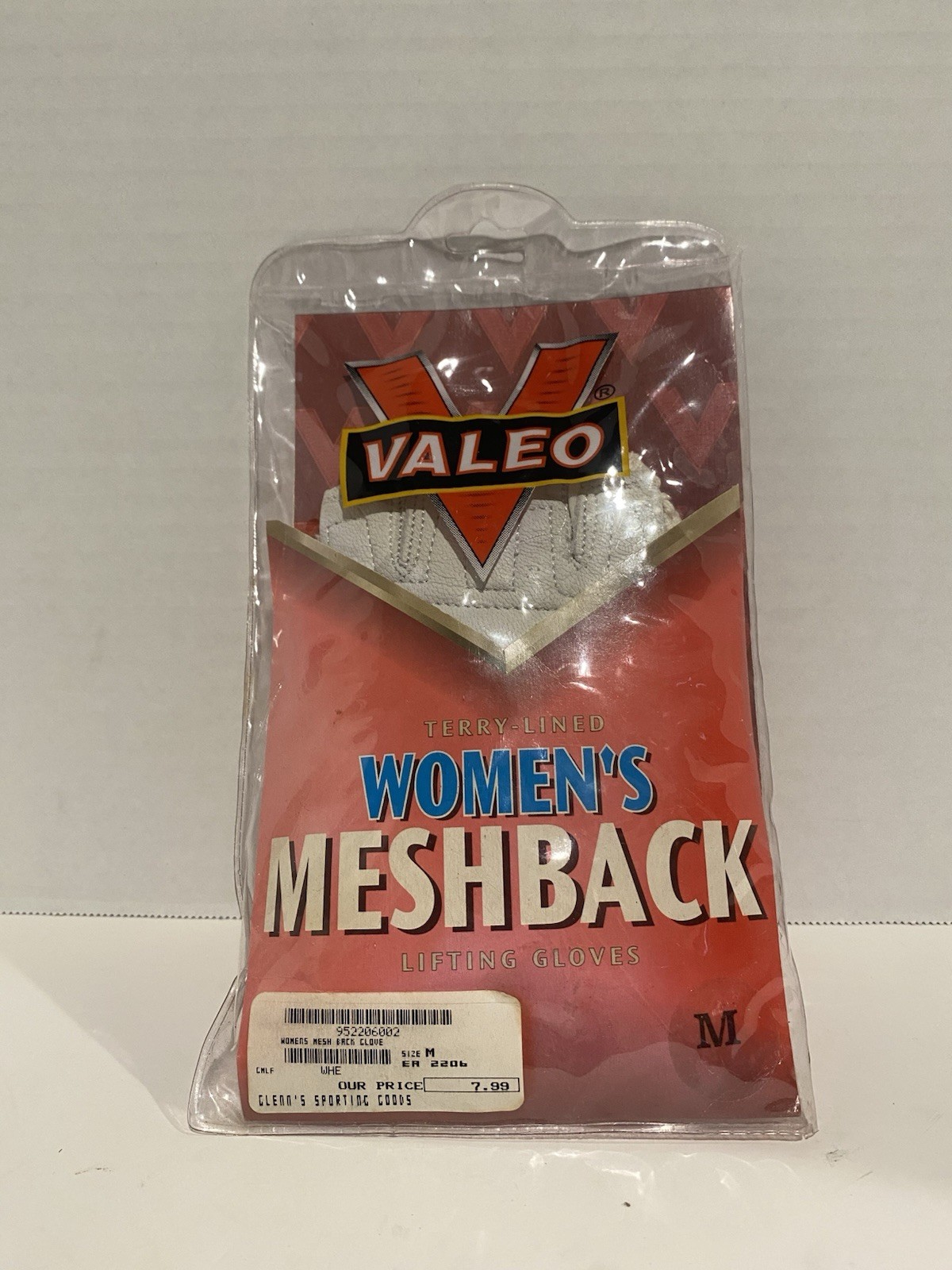 VALEO Size M Women’s Leather MeshBack Weight Lifting Gloves Terry Lined