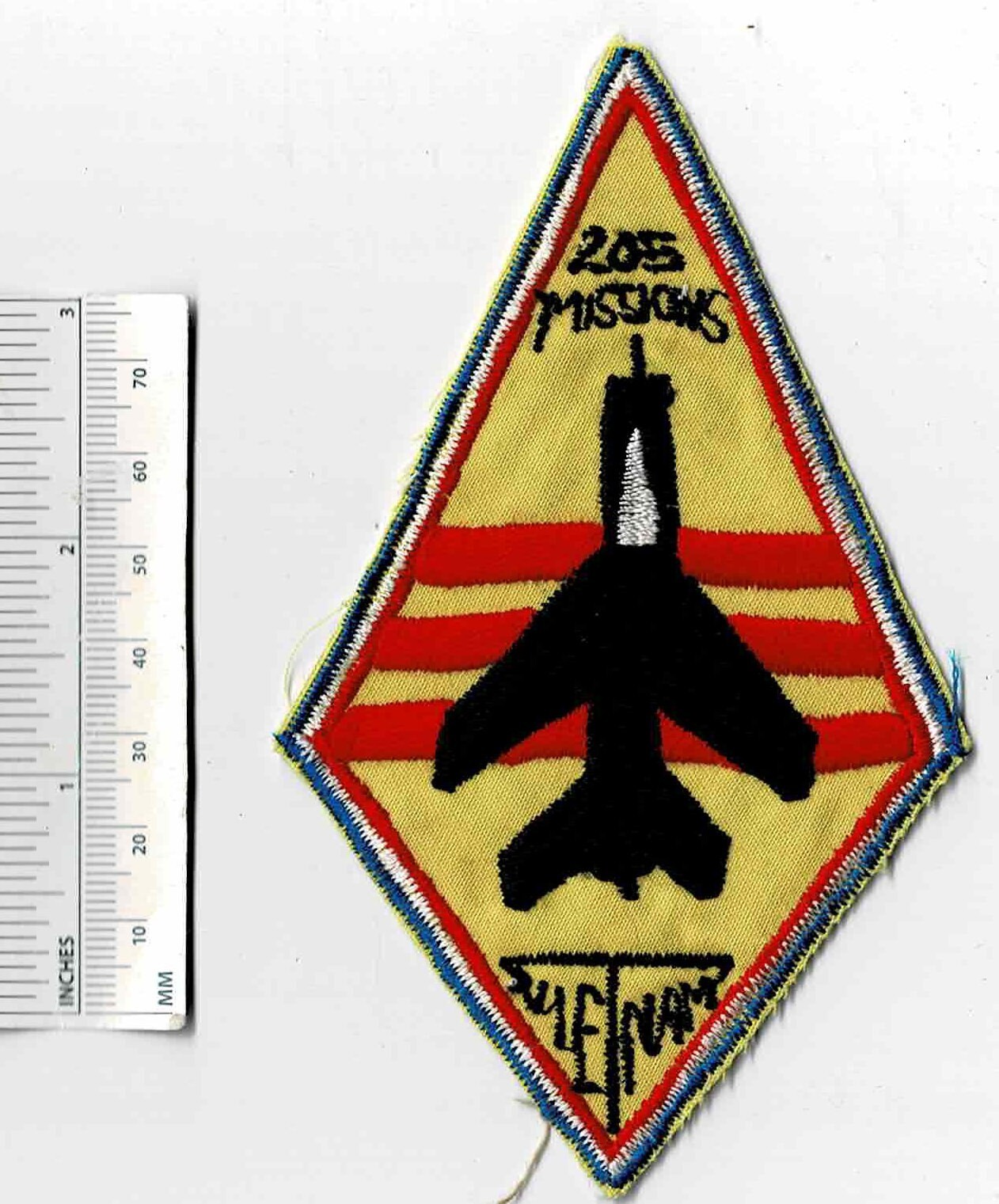 F-100 SUPER SABRE 205 Missions Jet Plane Interceptor US Air Force USAF Patch