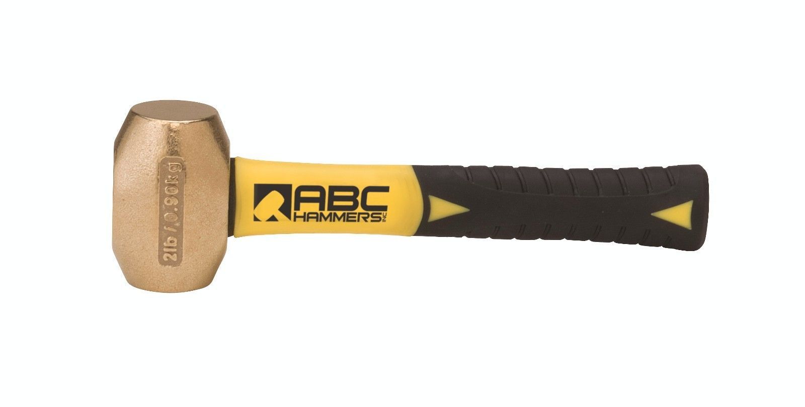 ABC Brass Hammers with Fiberglass Handle  2 lb. thru 5 lb. w/ 8",12",14" lengths