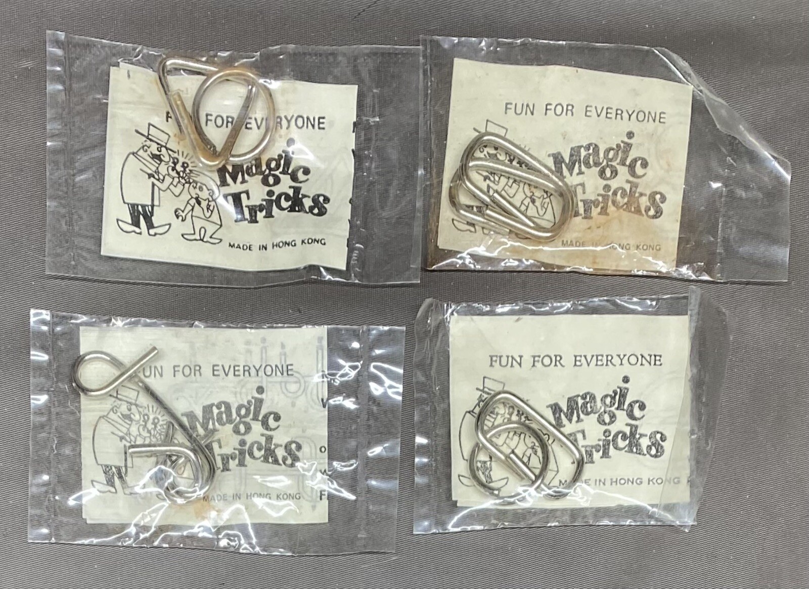 Vintage Fun For Everyone Magic Tricks Wire Puzzle Lot
