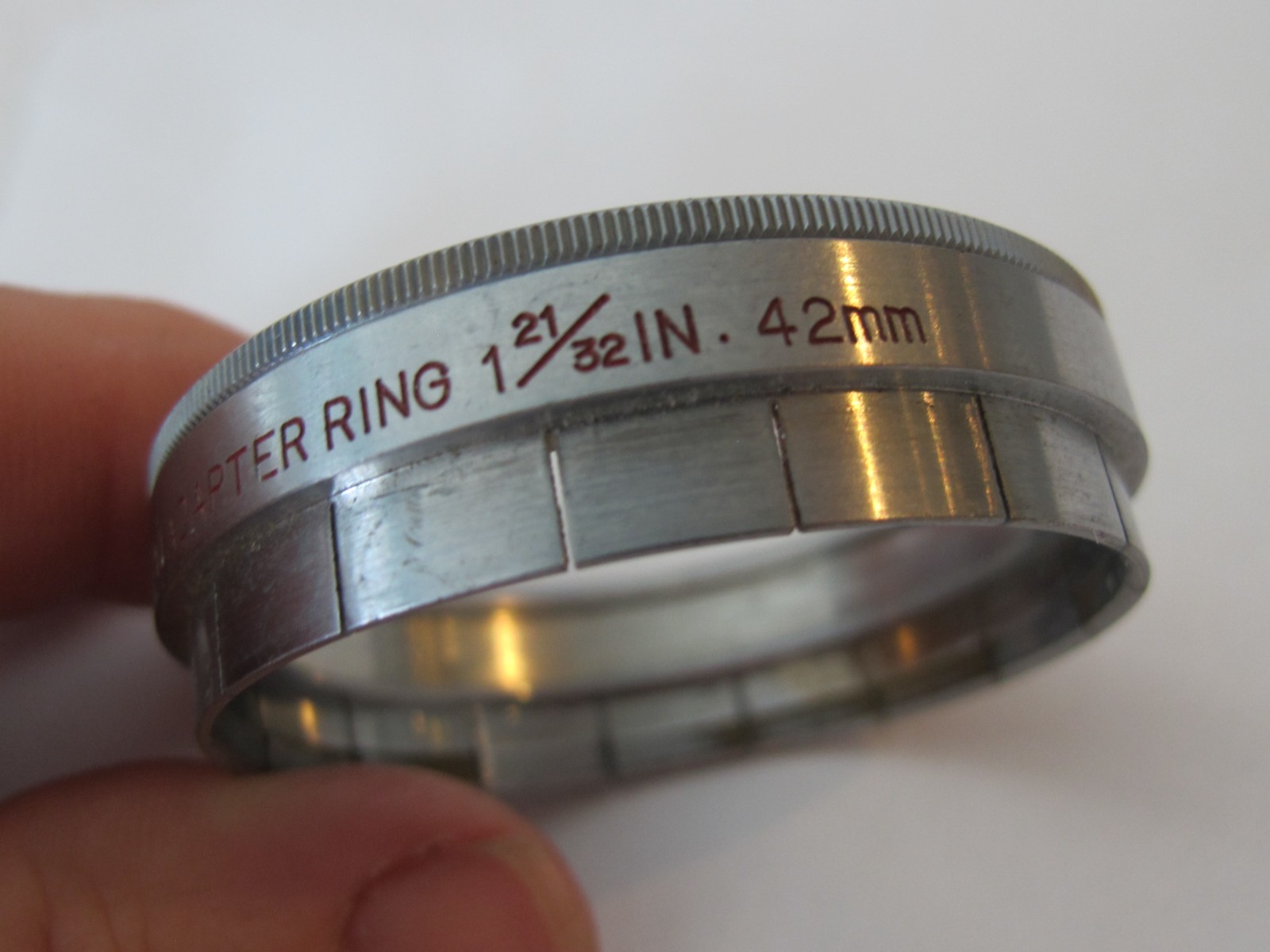 Vintage 42mm Series VI Slip-On Adapter Ring & Retaining Ring 1 21/32"