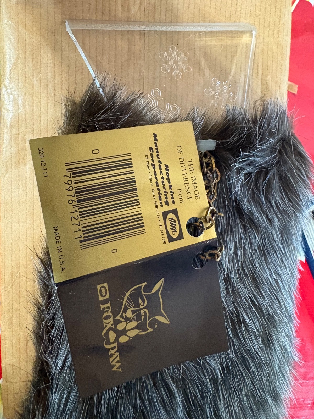 Vintage Hoppy Fox Paw Window Ice Scraper fur in Box