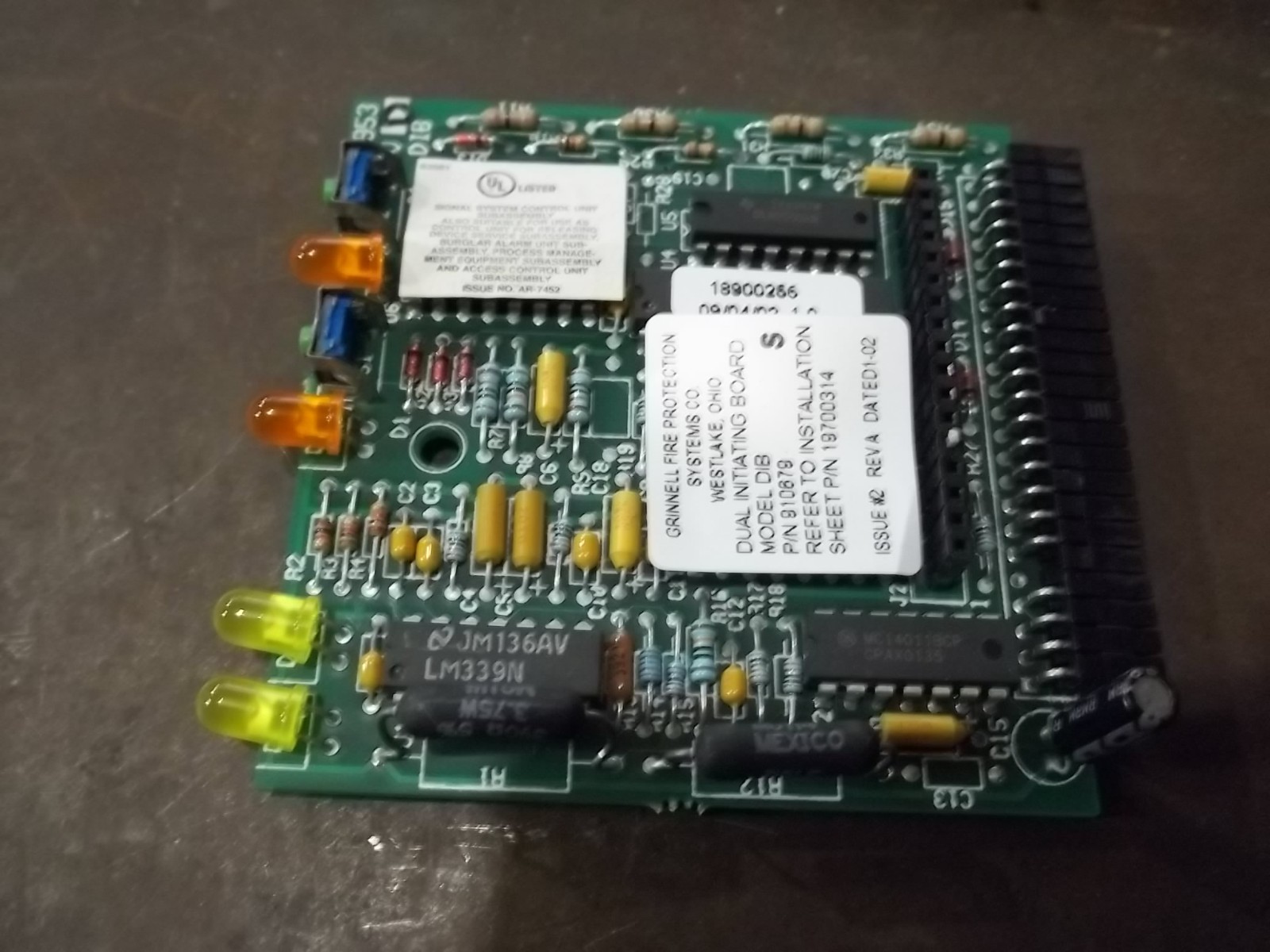 GRINNELL 910679 DIB DUAL INITIATING CIRCUIT BOARD CARD (WL59-1)