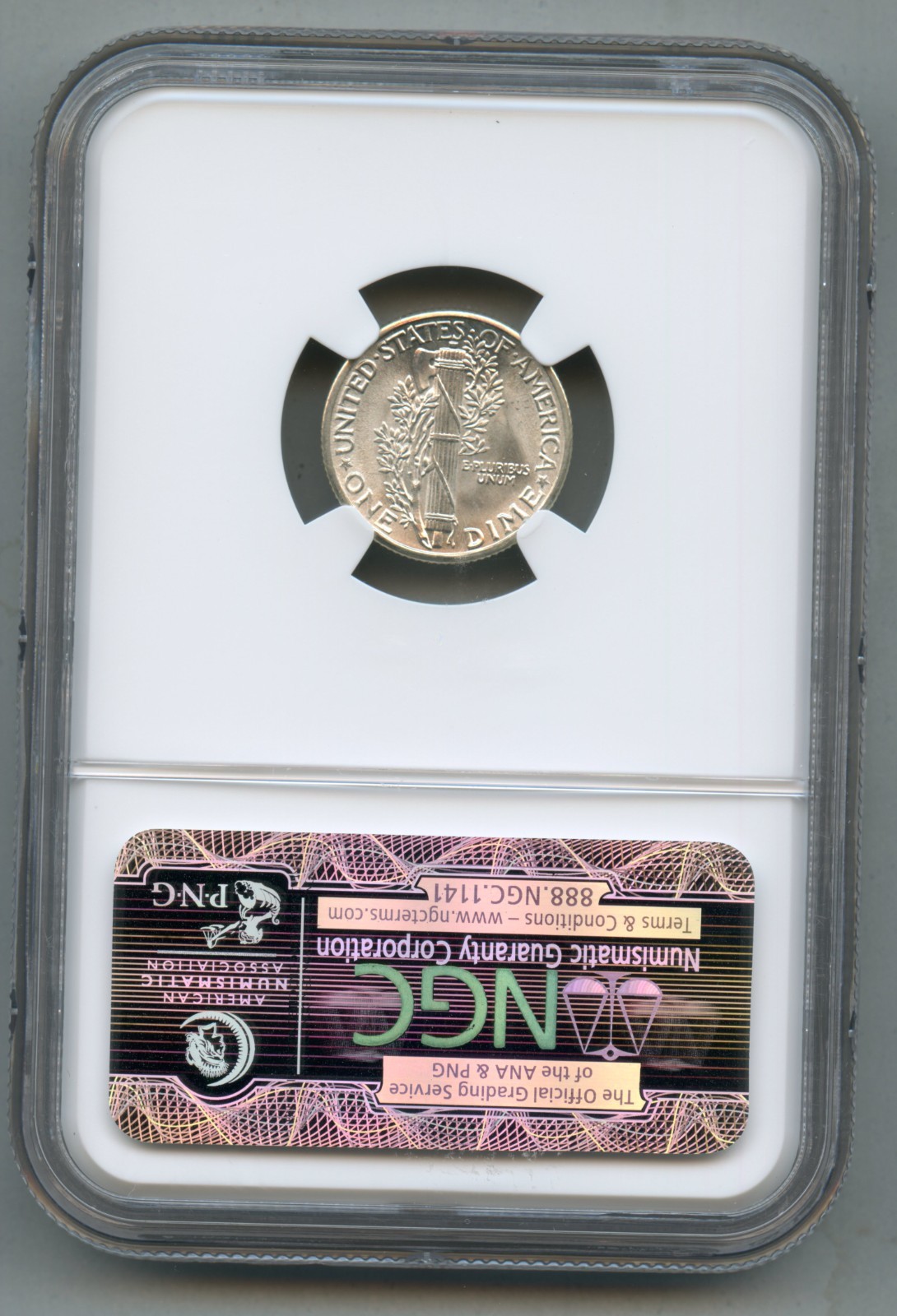 1935 Mercury Silver Dime NGC MS 66 FB