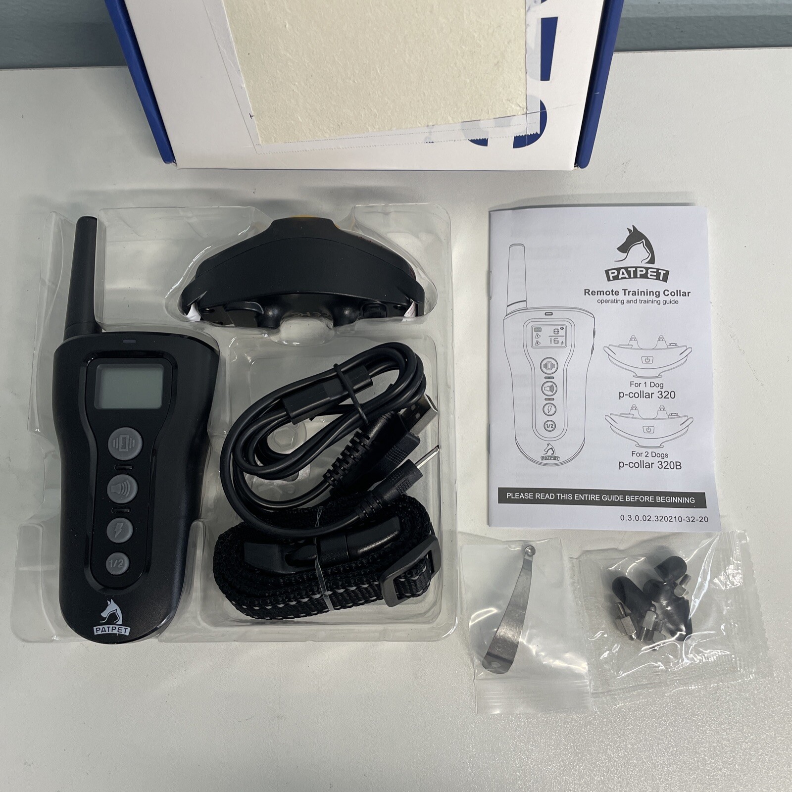 Patpet Remote Training Collar Single unit Open box (Factory packaged pieces)