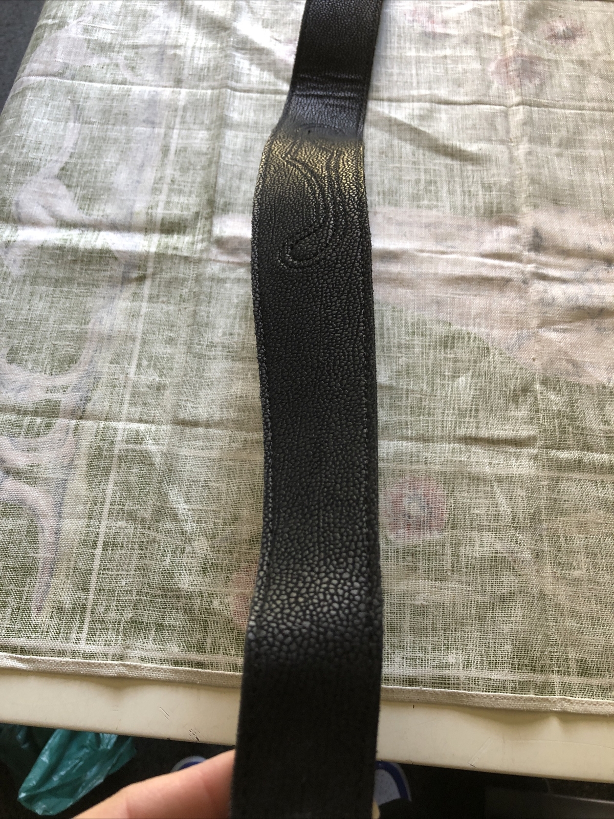 Black Leather Guitar Strap NWOT